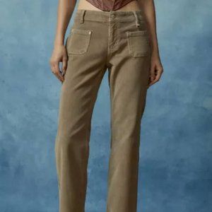 BDG Eliana Corduroy Flare Pant - Light Grey/Tan - Size 14